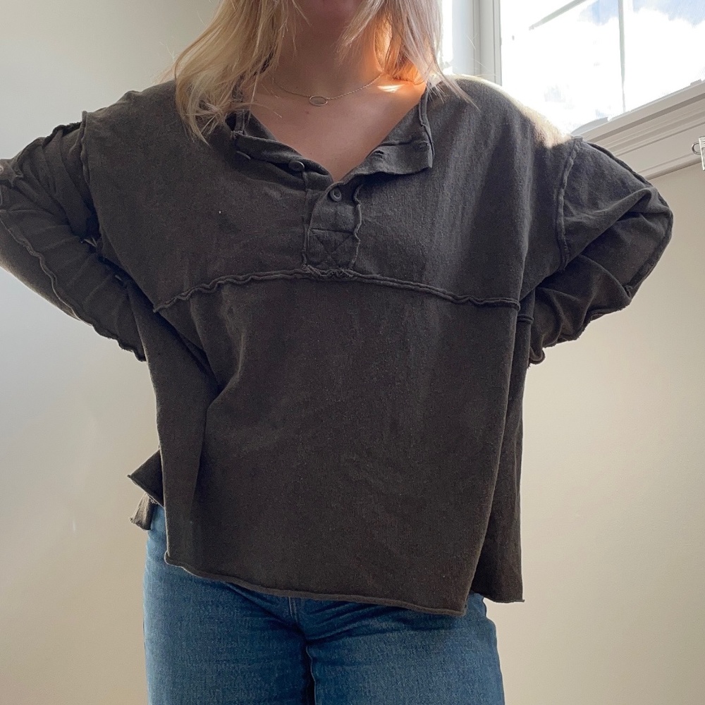 Urban Outfitters Flowy Long sleeve Lounge Top Size Small